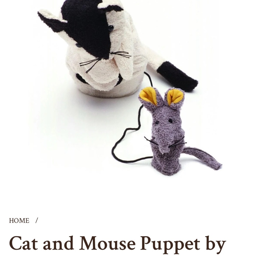 New - Furnis Luna a d Sonic Cat and Mouse Puppet Set